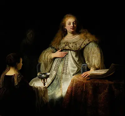 Judith am Bankett des Holofernes Rembrandt